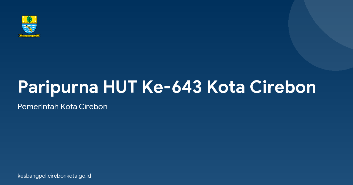 Paripurna HUT Ke-643 Kota Cirebon