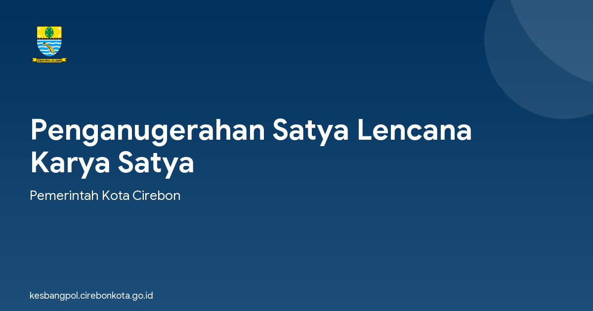 Penganugerahan Satya Lencana Karya Satya