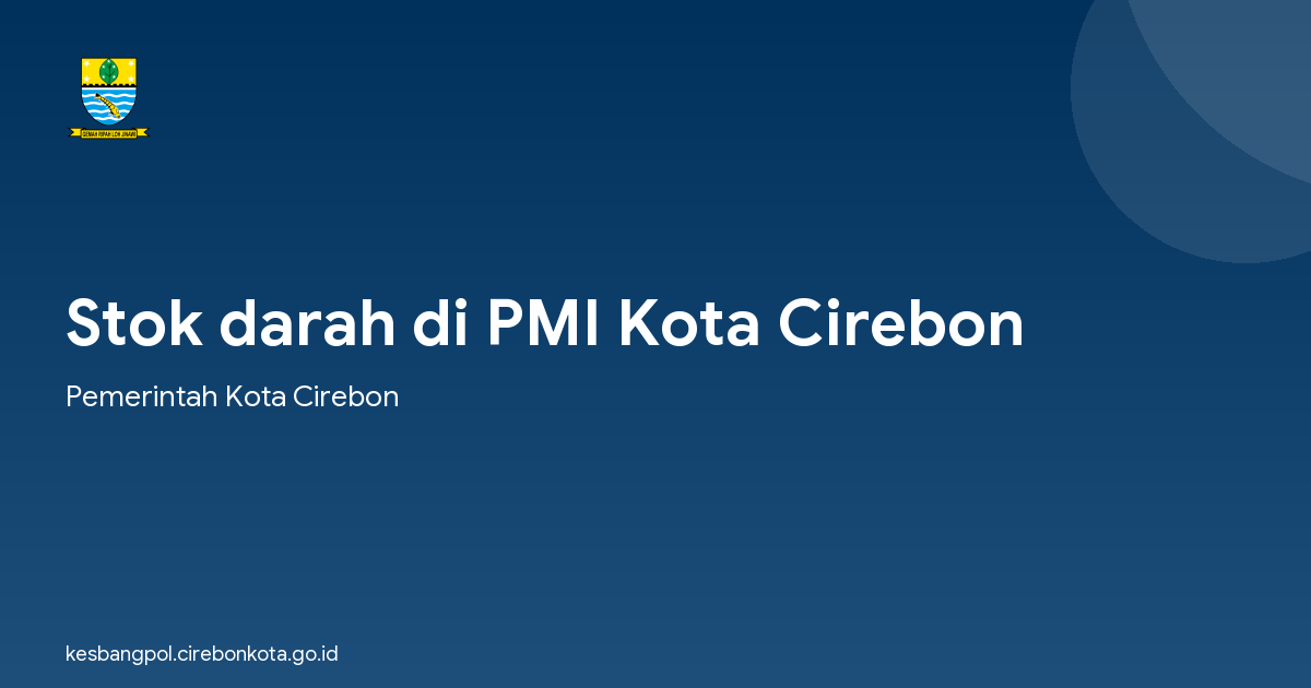 Stok darah di PMI Kota Cirebon