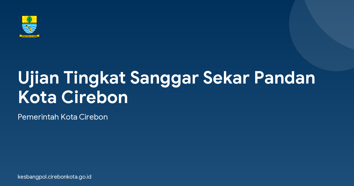 Ujian Tingkat Sanggar Sekar Pandan Kota Cirebon