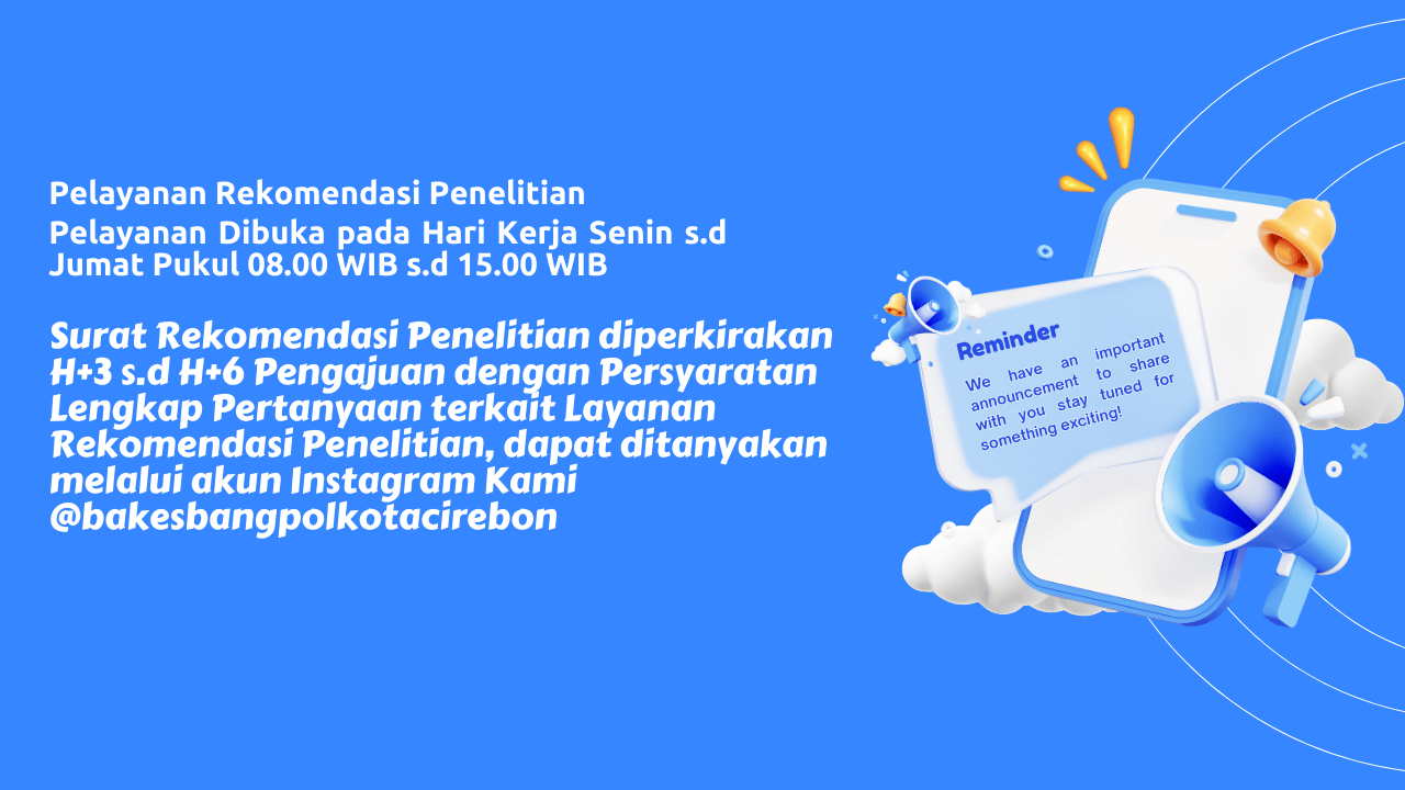 Pelayanan Surat Rekomendasi Penelitian